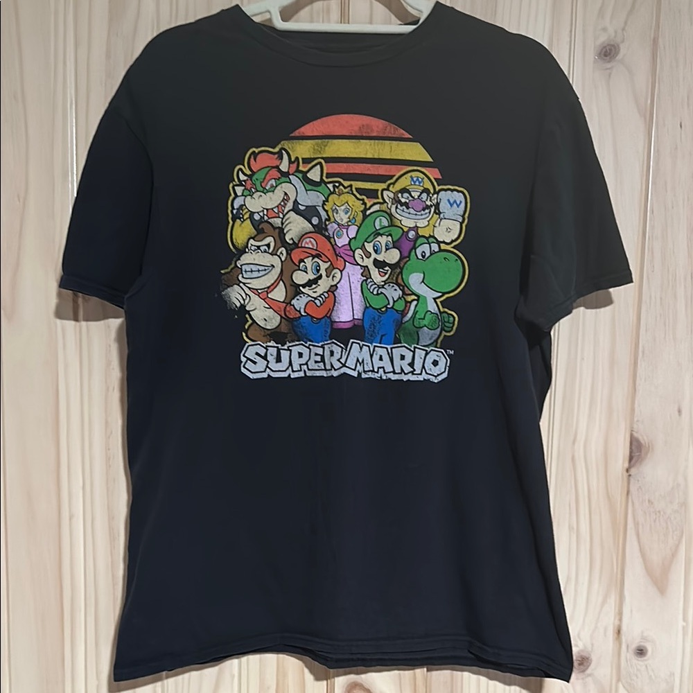 5/$20 Super Mario Black Graphic T-Shirt